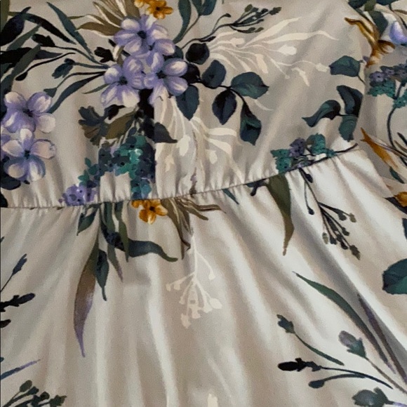 Light Blue Floral Print Cutout Front Maxi Dress - Picture 5 of 5